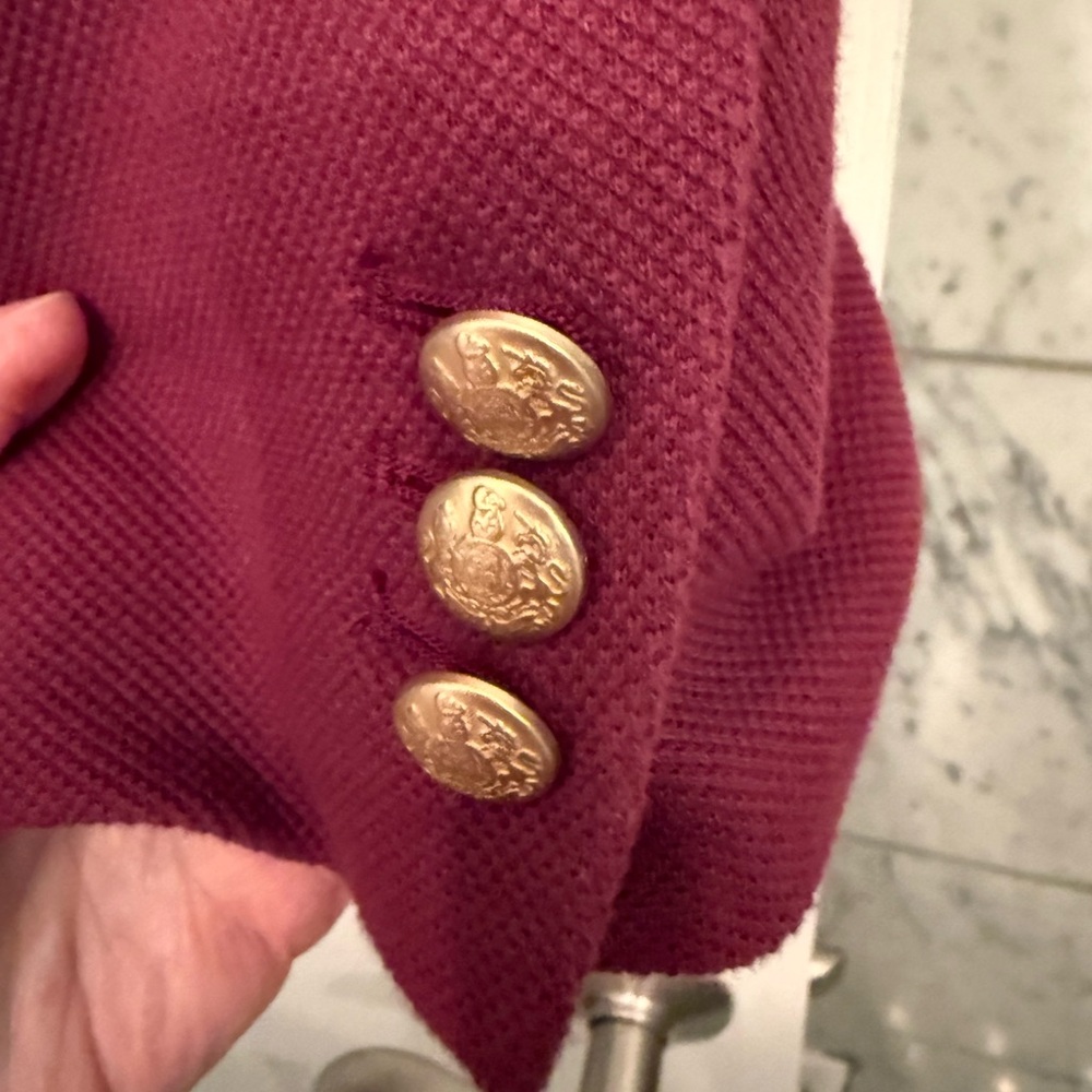 Banana Republic Wine Blazer with Gold Accents - Picture 4 of 5